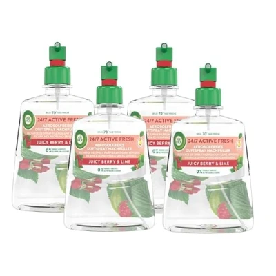 Abbildung von Air Wick Active Fresh Aerosolfreies Automatisches Duftspray Nachfüller Juicy Berry &amp; Lime 4 x 228ml
