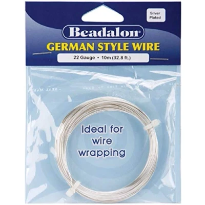 Abbildung von Silver German Style Round Wire 22 Gauge 32.8 Feet/Pkg 180B 022