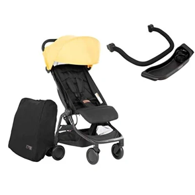 Abbildung von Mountain Buggy Nano V3 (2020+) Kinderwagen in der Farbe cyber inkl. Reisetasche + Bügel Tablett
