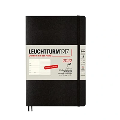 Abbildung von LEUCHTTURM1917 363566 Wochenkalender &amp; Notizbuch 2022 Softcover Paperback (B6+), 12 Monate, Schwarz, Deutsch