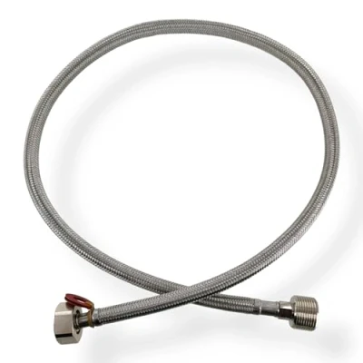 Abbildung von DL pro Zulaufschlauchverlängerung 1m 3/4&quot; gerade/gerade 15 bis +90 Edelstahl für Waschmaschine Geschirrspüler Spülmaschine