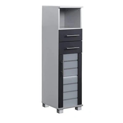 Abbildung von Schildmeyer Niko Midischrank 113293, silber glanz anthrazit glanz, 30,3/32,6/110,5 cm