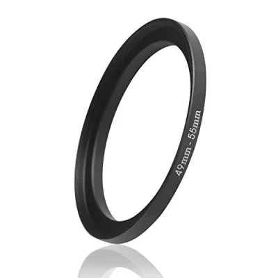 Abbildung von Ares Foto® Step Up Filteradapter Adapter Ring. CNC gefrästes Aluminium. Kompatibel mit Objektiven Aller Hersteller: Canon Sony Nikon Fujifilm Olympus Pentax Leica Tamron Sigma (49mm 55mm)