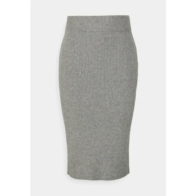 Abbildung von VILA Viril Pencil Skirt Bleistiftrock, Damen, Größe: Small, Medium grey melange