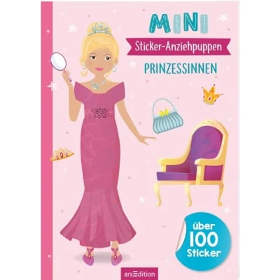 Abbildung von Mini Sticker Anziehpuppen Prinzessinnen: Über 100 Stickerheft für Modefans ab 5 Jahren