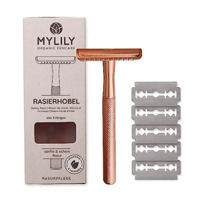 Abbildung von MYLILY Rasierhobel inklusive 5 Klingen Roségold