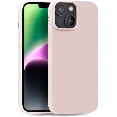 Abbildung von MyGadget Hülle kompatibel mit iPhone 14 robuste Silikon Schutzhülle TPU Case Slim Silikonhülle Back Cover Ultra Kratzfest Handyhülle matt Baby Rosa