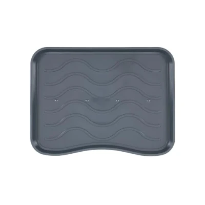 Abbildung von e floor Schuhabtropfschale 38 x 50 cm Grau Schuhmatte Schuhablage Schuhunterlage Abtropfschale für Schuhe Regen Herbst Winter Anti Rutsch große Napfunterlage