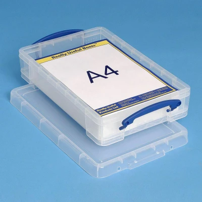 Abbildung von REALLY USEFUL BOX 4 Liter 395 x 255 85mm für A4 Papier transparent