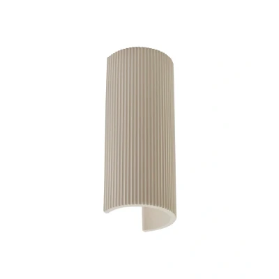 Abbildung von Lindby Wandleuchte Colja, rund, Höhe 30,5 cm, Gips, weiß