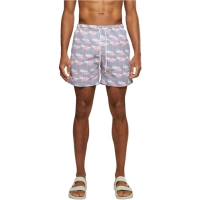 Abbildung von Urban Classics B T Pattern Badeshorts, Herren, Größe: 4XL, Pink