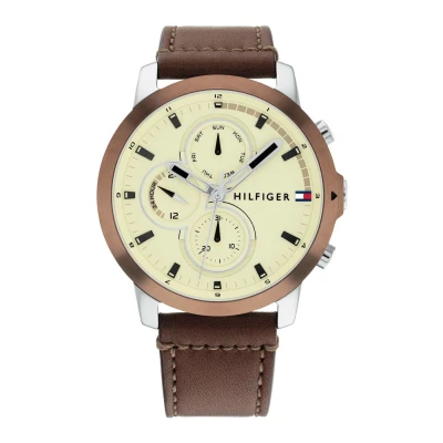 Abbildung von Tommy Hilfiger Chronograph, Herren, Größe: One Size, Braun