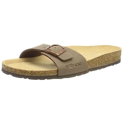 Abbildung von Rohde ALBA Damen, Frauen, Pantoletten, Slipper,Slides,Sandalen,Sommerschuhe,Freizeitschuhe,Freizeitschuhe,Schlupfschuhe,Mocca,43 EU