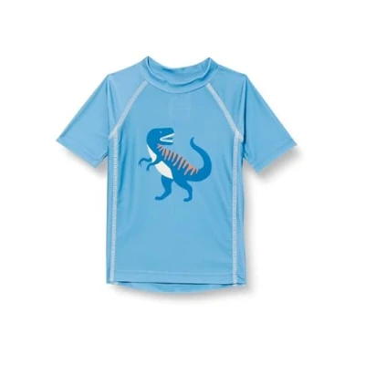 Abbildung von Playshoes Unisex Kinder UV Schutz Bade Shirt Schwimmshirt Badebekleidung, Dino blau, 134/140