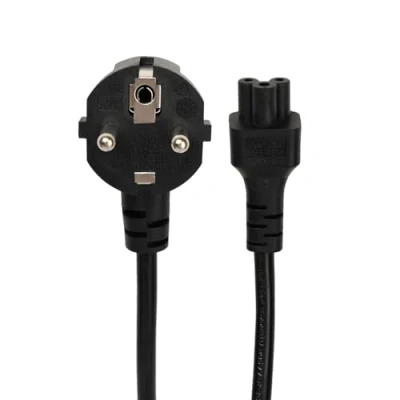 Abbildung von HangTon Stromkabel Euro Schuko Stecker CEE7/7 auf IEC320 C5 Mickey Mouse für Laptop Computer AC Adapter Kabel 250V 2.5A 1m