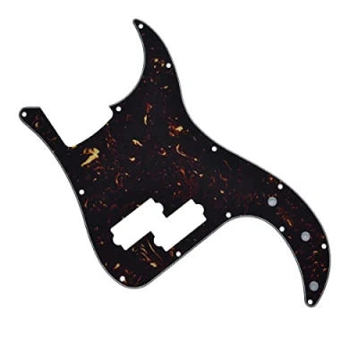 Abbildung von KAISH P Bass Pickguard mit 13 Löchern, Stil, Schlagbrett, Schlagbrett für USA/Mexiko, Präzisions Bass, dunkle Schildkröte