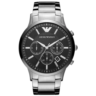 Abbildung von Emporio Armani Chronograph silvercoloured, Herren, Größe: One Size, Silver coloured