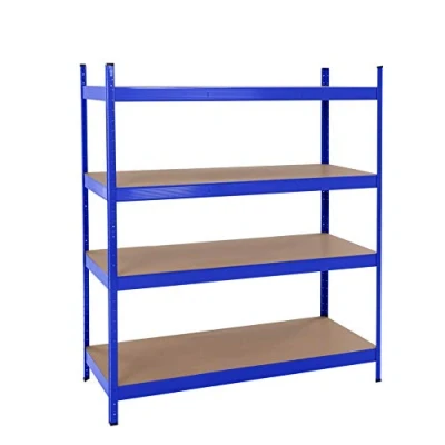 Abbildung von ESTEXO Steckregal Lagerregal 21 Modelle wählbar Schwerlastregal Regal Kellerregal Werkstattregal Werkbank Garagenregal (Blau / 180x160x60cm 1000kg)