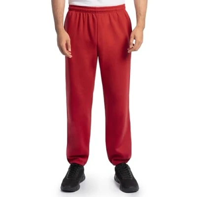 Abbildung von Fruit of the Loom Herren Eversoft Fleece Sweatpants Trainingshose, Elastische Unterseite, Rot, 3XL