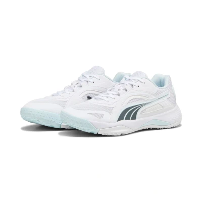 Abbildung von Puma Solarstrike II Handballschuh White shadow gray nitro blue, Damen, Größe: 42.5, blue Schuhe