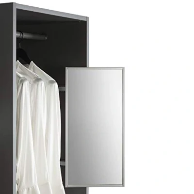Abbildung von SO TECH® Garderobe Schrankspiegel anthrazit ausziehbar, schwenkbar 180 (1 St),