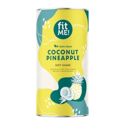 Abbildung von FIT ME Abnehmen Shake 500 g Kokosnuss und Ananas Diät zum Glutenfrei Mahlzeitenersatz Vegan Pulver mit Ashwagandha Leinsamen