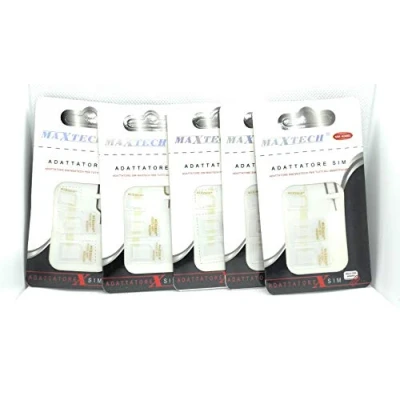 Abbildung von 5 Stück Adapter SIM Card 4 in 1 Nano Micro Standard cutter Karte Universaladapter