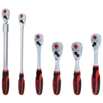 Abbildung von KS TOOLS 935.0006 Umschaltknarren Satz 10 (3/8&quot;), 12,5 (1/2&quot;), 6,3 (1/4&quot;)