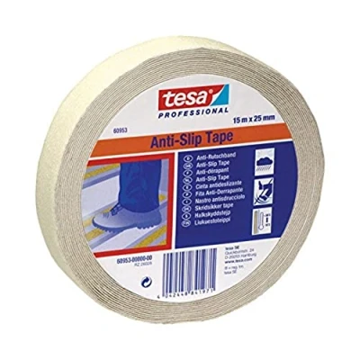 Abbildung von tesa Anti Rutsch Klebeband transp.15m x25mm DIN 51130/DIN67510 fluoreszierend (60953 00000 00)