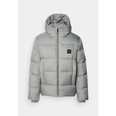Abbildung von Calvin Klein Hooded Puffer Winterjacke, Herren, Größe: XXL, Moon mist