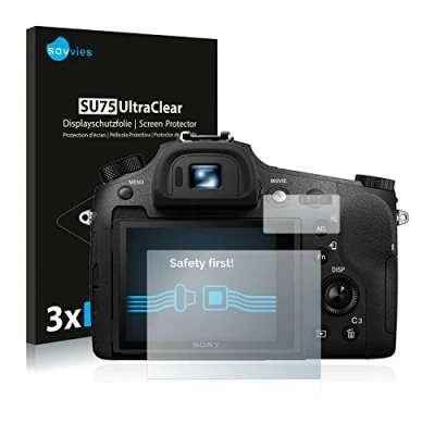 Abbildung von Savvies 6 Stück Schutzfolie für Sony Cyber Shot DSC RX10 III Displayschutz Folie Ultra Transparent