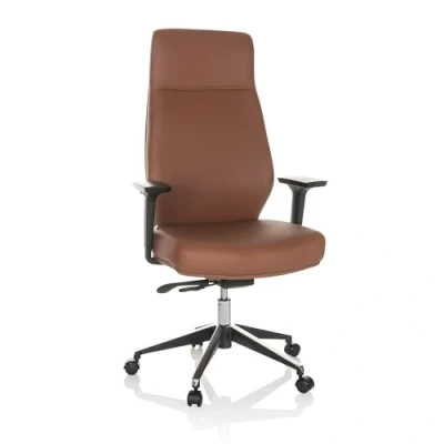 Abbildung von hjh OFFICE Profi Chefsessel VITORO ECO Kunstleder Drehstuhl mit hoher Rückenlehne ergonomisch, Braun, 729454