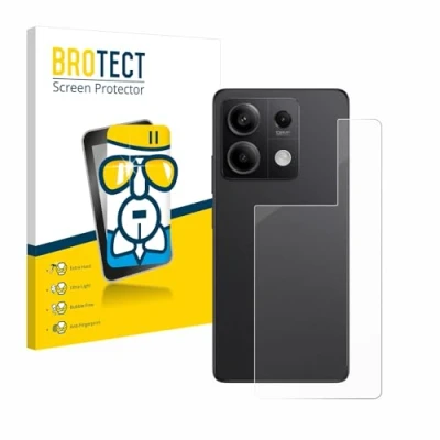 Abbildung von BROTECT Schutzglas für Xiaomi Redmi Note 13 Pro 5G (Rückseite) Schutzfolie Panzer Folie Glas [Extrem Kratzfest 9H, Anti Fingerprint,