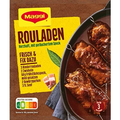 Abbildung von MAGGI Fix für Rouladen, Rinderrouladen mit Speck und Bratensoße, 1er Pack (1 x 33g)
