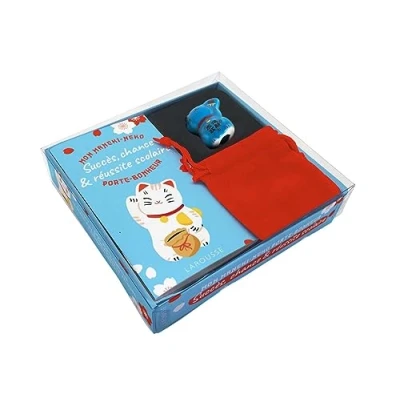 Abbildung von Mon Maneki neko porte bonheur Succès, chance et réussite scolaire: Coffret avec 1 livret + chat en céramique son pochon velours