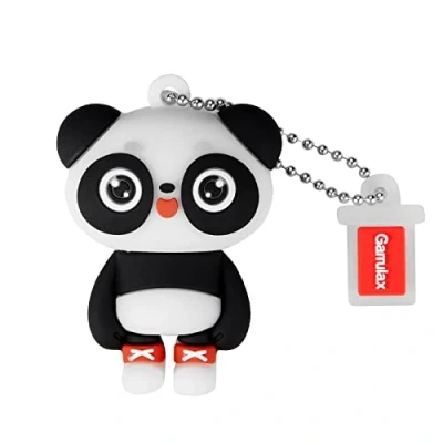 Abbildung von GARRULAX USB Flash Laufwerke, 32GB wasserdichtes Silikon USB2.0 High Speed Daumenlaufwerke Memory Stick Pen Datum Speicher Pendrive U Disk(Panda)