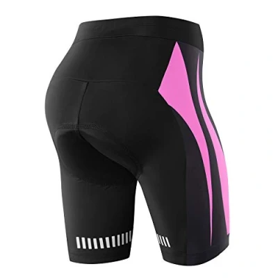 Abbildung von NOOYME Radlerhose Damen gepolstert schnelltrockende Kurz elastische mit Sitzpolster 4D Radhose breiterem und dichterem Polster