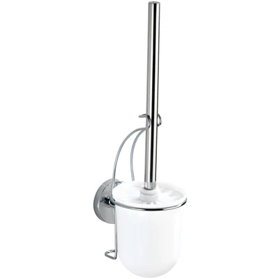 Abbildung von WENKO WC Garnitur &quot;Milazzo&quot;, aus Kunststoff Edelstahl, Vacuum Loc Befestigen ohne bohren