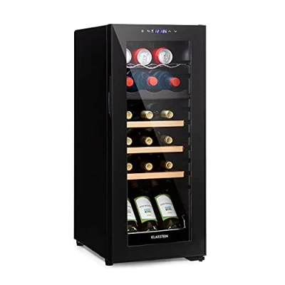 Abbildung von Klarstein Bovella 18 Duo+ Zweizonen Weinkühlschrank 50l Fl. Glastür HEA Bodega