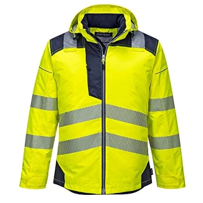 Abbildung von Portwest PW3 T400YNR4XL Warnschutz Winterjacke, hochsichtbar, Gelb/Dunkelmarineblau, Größe 4XL