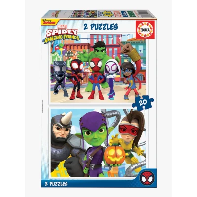 Abbildung von Educa Spidey und Seine Super Freunde, 2 x 20 Teile Puzzleset für Kinder ab 3 Jahren, Spiderman, Marvel (19296)