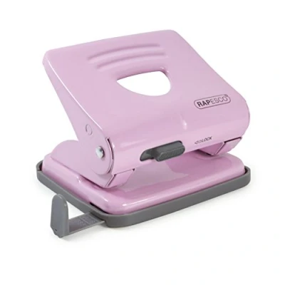 Abbildung von Rapesco 1358 825 2 fach Metalllocher, 25 Blatt Stanzkapazität, Rosa