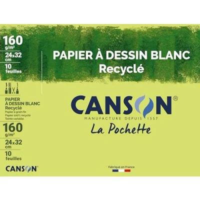 Abbildung von CANSON 200777100 Zeichenpapier Recycling, 160 g/qm weiß