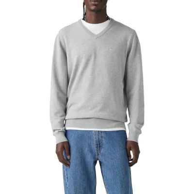 Abbildung von Levi&#039;s V NECK Strickpullover, Herren, Größe: XL, Mid tone grey heather