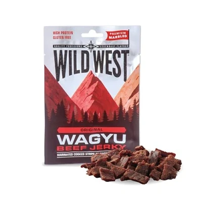 Abbildung von Wild West Wagyu Beef Jerky 1 x 25g Trockenfleisch Protein Snack High Low Carb
