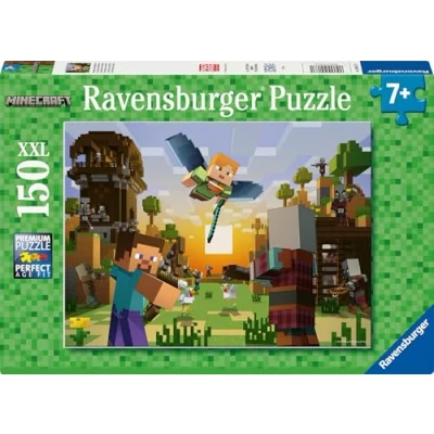 Abbildung von Ravensburger Puzzle Minecraft, Baukunst und Abenteuer, 150 Puzzleteile, XXLTeile, Made in Germany