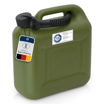 Abbildung von Kraftstoff Kanister 812869 STANDARD 10l für Benzin, Diesel und andere Gefahrgüter, UN Zulassung, made in Germany, TÜV geprüfter Produktion, oliv