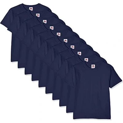 Abbildung von Fruit of the Loom Jungen Regular Fit T Shirt Kids 10 Pack shirt, Blau (Navy 32), 12 13 Y (Herstellergröße: Y)