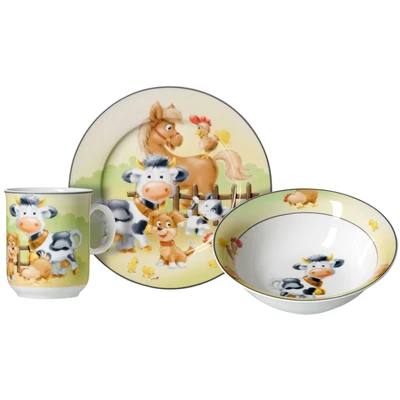 Abbildung von Ritzenhoff &amp; Breker Kindergeschirr Set &quot;Hoftiere&quot;, (Set, 3 tlg.), im Geschenkkarton