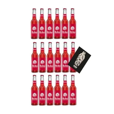 Abbildung von Fritz Limo Apfel Kirsch Holunder 18er Set Limonade 18x 0,33L inkl. Pfand MEHRWEG mit Mixcompany Grußkarte